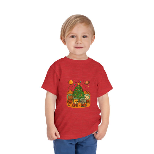 Toddler Tee — Space Cats by Christmas Tree