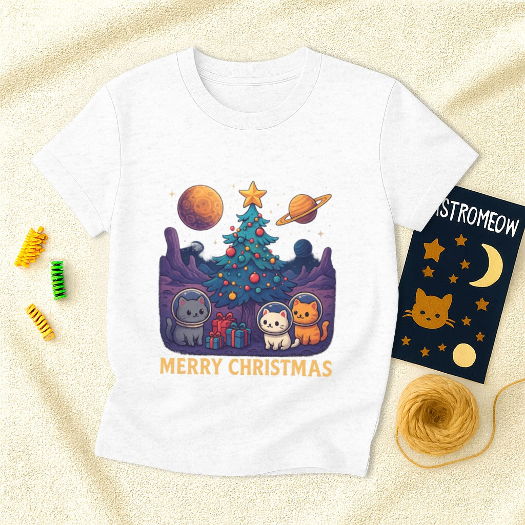 Kawaii Cat Christmas T-Shirt